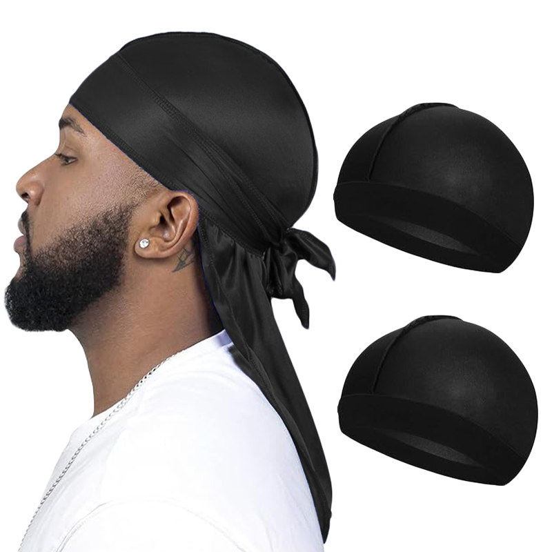 Bandana Doo Rag - 3 buah/lot panjang halus Durag syal