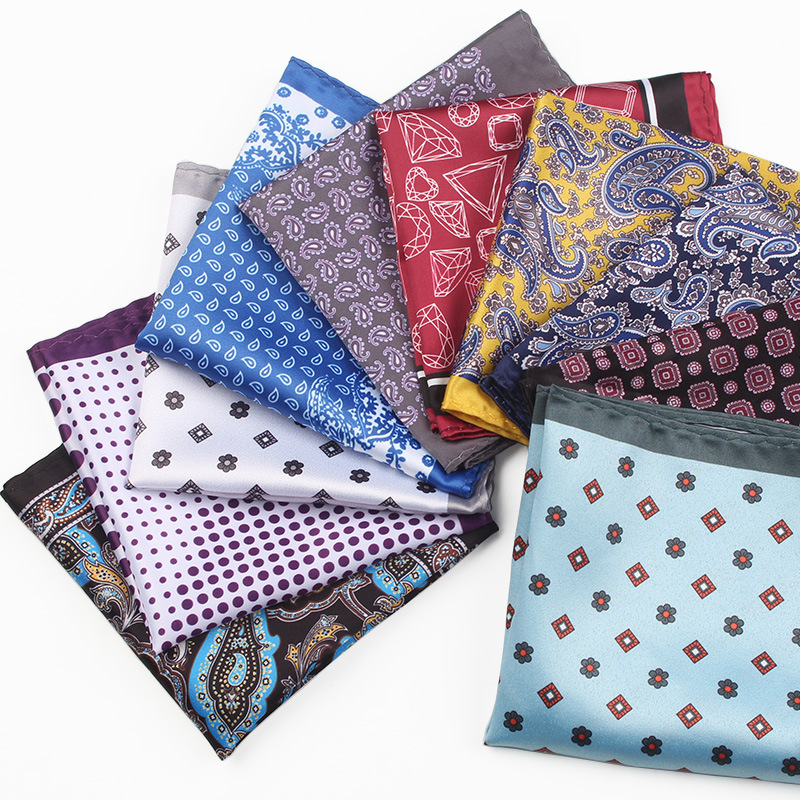 Pocket Square Set - Saputangan pria untuk syal sutra buatan