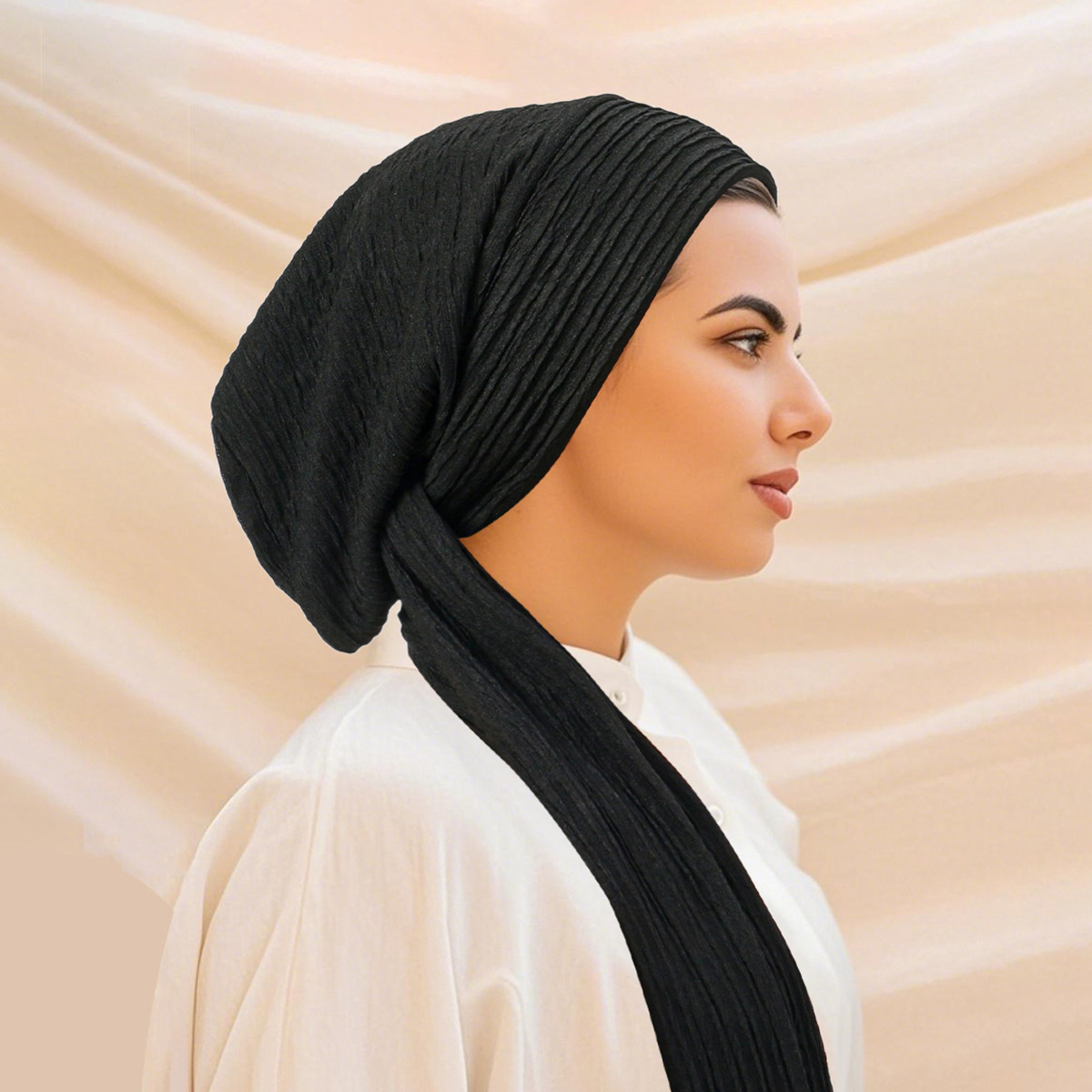 Hijab Turban Warna Solid Terba - Head Wrap Turban ulasan dan harga