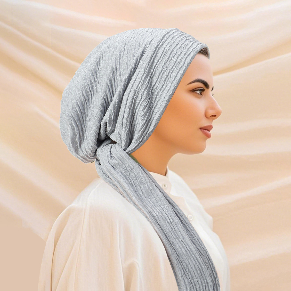 Hijab Turban Warna Solid Terba - Head Wrap Turban ulasan dan harga