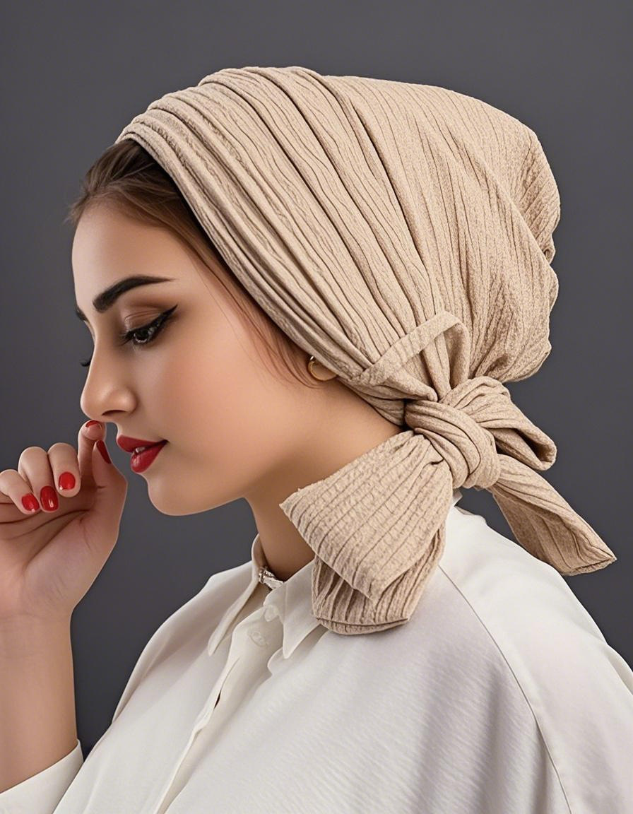 Hijab Turban Warna Solid Terba - Head Wrap Turban ulasan dan harga