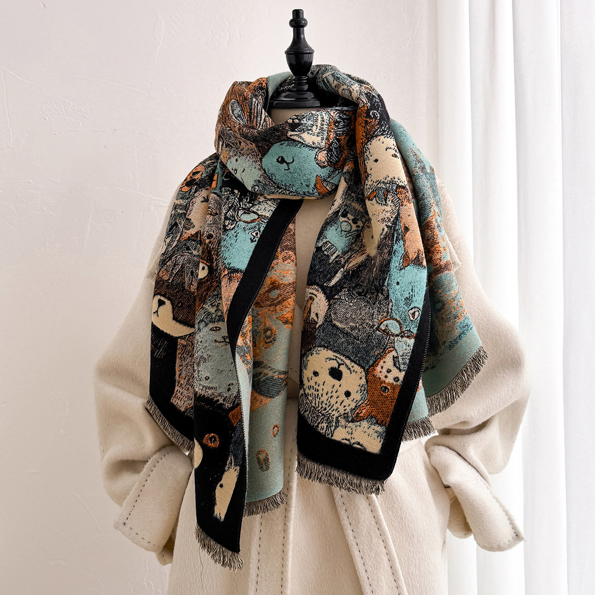 Syal Wanita Imitasi Kasmir Teb - Pashmina Wrap Large ulasan dan harga