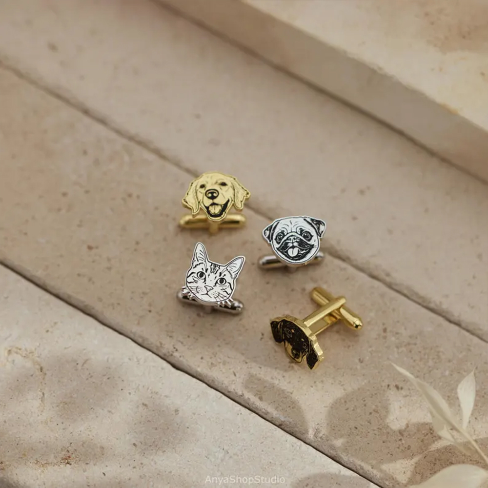 Manset Kancing Baju Potret Hew - Tie Clip Silver ulasan dan harga