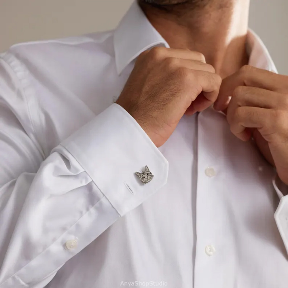 Manset Kancing Baju Potret Hew - Tie Clip Silver ulasan dan harga