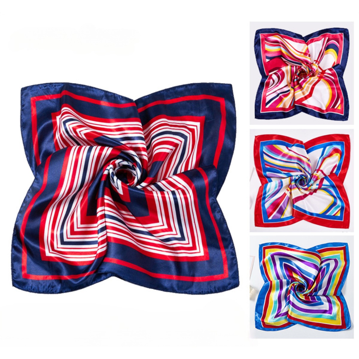 50*50cm syal syal sutra perseg - Scarf Silk Square ulasan dan harga