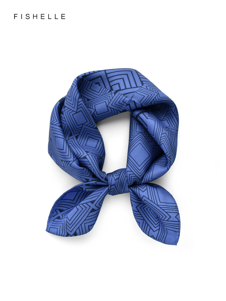 Cina Klasik Biru Putih Porsele - Scarf Silk Square ulasan dan harga