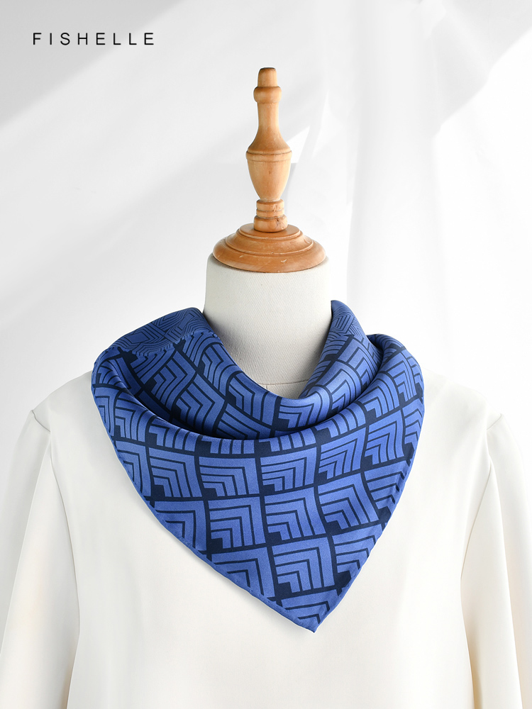 Cina Klasik Biru Putih Porsele - Scarf Silk Square ulasan dan harga