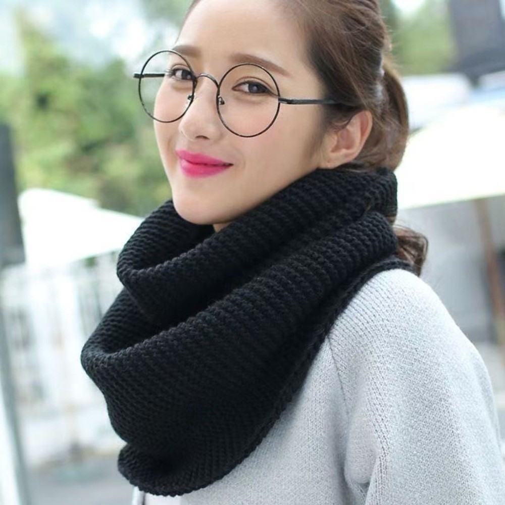 Syal Lingkar Infinity Warna So - Infinity Scarf Knit ulasan dan harga