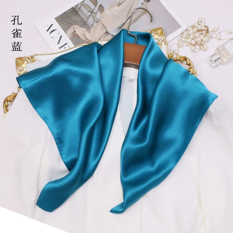 Syal Sutra Mulberry Warna Soli - Scarf Silk Square ulasan dan harga