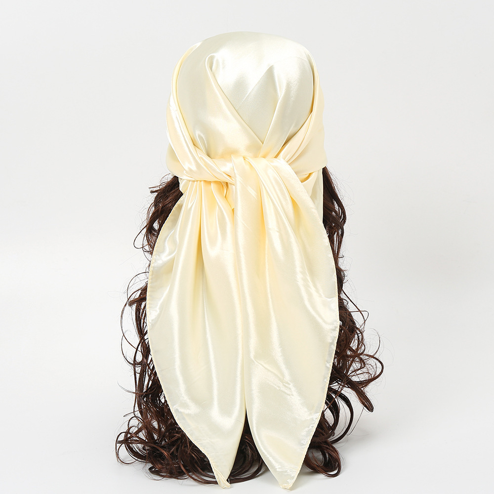 Syal Jilbab Warna Solid 90Cm u - Scarf Silk Square ulasan dan harga